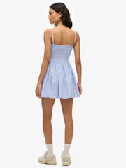 Superdry Light Blue Corset Cami Mini Dress - Image 4 of 7