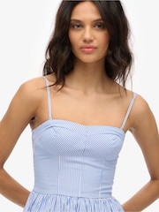 Superdry Light Blue Corset Cami Mini Dress - Image 5 of 7