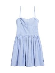 Superdry Light Blue Corset Cami Mini Dress - Image 6 of 7