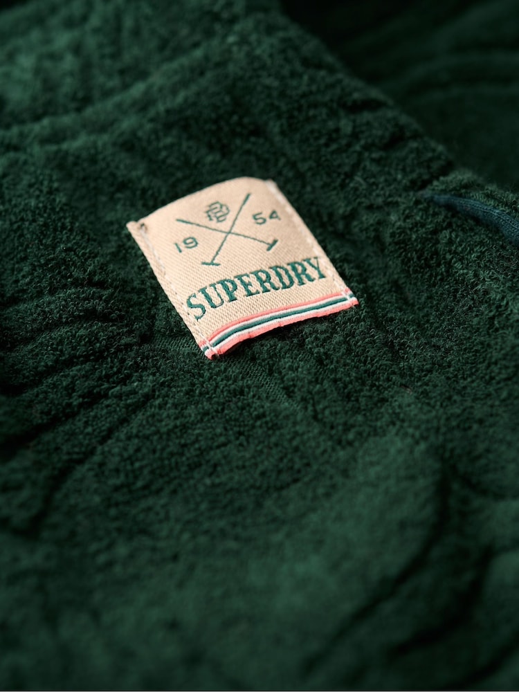 Superdry Green Country Club Towelling Shorts - Image 6 of 6