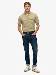 Superdry Natural Military Short Sleeve 100% Cotton Shirt - Image 2 of 5