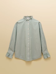 Prevelika črtasta srajca z nabranim ovratnikom Joules Mae - Slika 8 iz 8