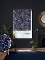 Sara Miller Midnight Blue Leopard Made to Measure Roller Blind - Image 1 of 6