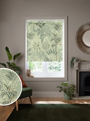 Sara Miller Soft Olive Green Palm Garden Made to Measure Roller Blind - Image 1 of 5