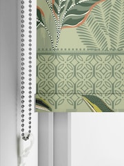 Sara Miller Soft Olive Green Palm Garden Made to Measure Roller Blind - Image 4 of 5