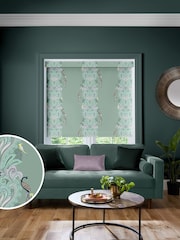Sara Miller Sage Green Peacock Filigree Made to Measure Roller Blind - Image 1 of 6