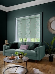 Sara Miller Sage Green Peacock Filigree Made to Measure Roller Blind - Image 2 of 6