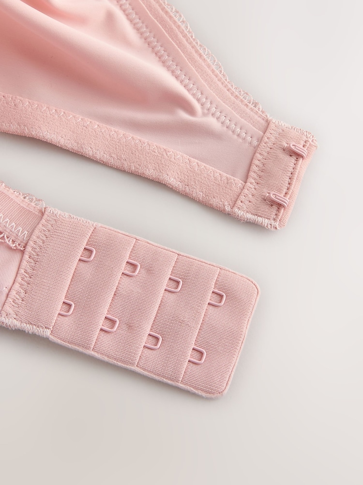 Pink DD+ Non Pad Full Cup Side Support Embroidered Bra - Image 8 of 8