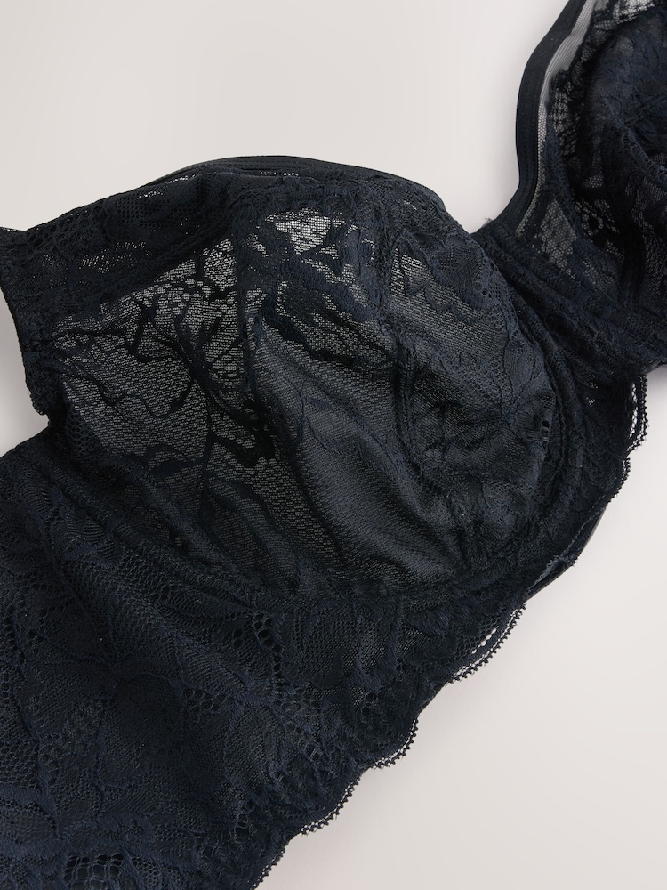 Black F-K Ultimate Support Lace Non Pad Full Cup Bra - Image 2 of 3