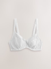 Black/White DD+ Non Pad Balcony Smoothing Animal Mesh Underwired With Side Support Bras 2 Pack - Image 5 of 8
