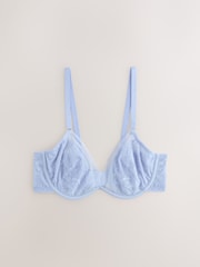 Blue DD+ Non Pad Plunge Lace Bra - Image 6 of 8
