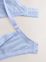 Blue DD+ Non Pad Plunge Lace Bra - Image 8 of 8
