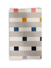 Chunky Stripe Geo Grey Ashton Upholstered Large Storage Stool - Image 11 of 11