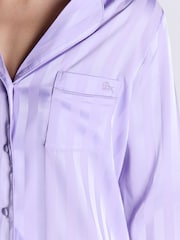 Boux Avenue Purple Luxe Satin Stripe Long Pyjamas Set - صورة 5 من 5