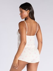 Boux Avenue Vintage Floral Print White Cami & Short Pyjama Set - Image 2 of 5