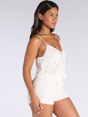 Boux Avenue Vintage Floral Print White Cami & Short Pyjama Set - Image 3 of 5