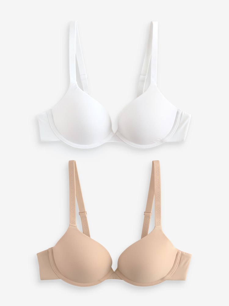 Boux Avenue White T-Shirt Bras 2 Pack - Image 1 of 1