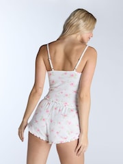 Boux Avenue Rib Floral Print Cami & Short Pyjamas Set - صورة 3 من 5