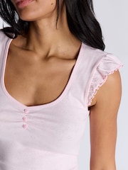 Boux Avenue Pointelle Frill Short Pyjamas Set - Image 5 of 5