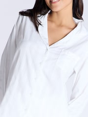 أبيض - Boux Avenue Pink Stripe Cotton Long Pyjamas Set - صورة 4 من 5
