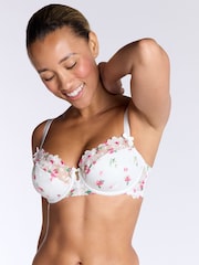 Sutiã Balconette Branco com Estampa Floral Boux Avenue Blossom - Imagem 1 de 7