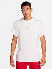 Nike White Mens 100% Cotton Graphic T-Shirt - Image 1 of 5