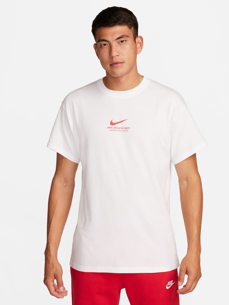 Nike White Mens 100% Cotton Graphic T-Shirt - Image 1 of 5