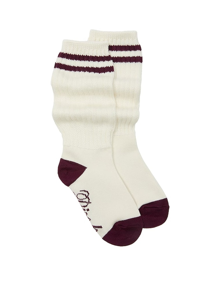 Victoria's Secret PINK Winter White Slouch Socks - Image 1 of 2