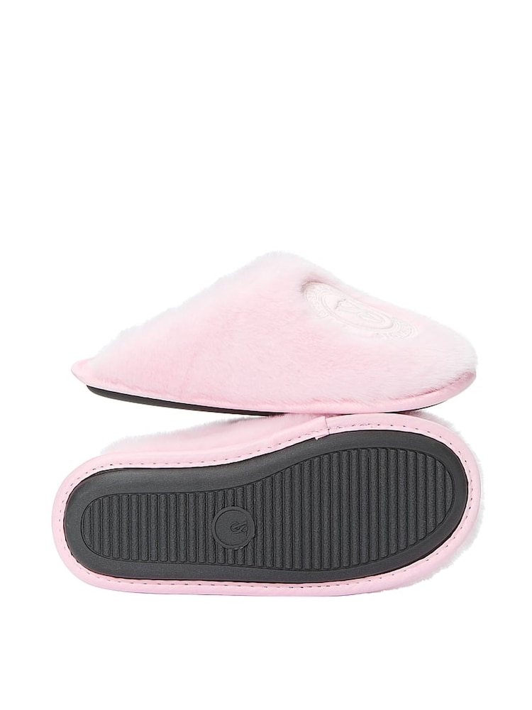 Victoria's Secret Pretty Blossom Pink Closed Toe Faux Fur Slippers - Image 2 of 2