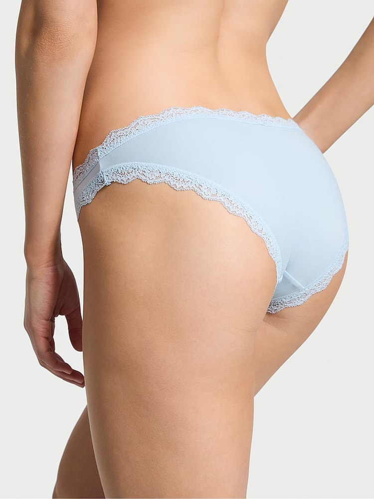 Victoria's Secret Palest Blue Lace Trim Bikini Knickers - Image 2 of 3 Victoria's Secret Palest Blue Lace Trim Bikini Knickers - Image 2 of 3