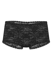 Victoria's Secret PINK Black Short Floral Lace Knickers - Image 3 of 3