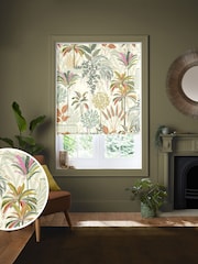 Sara Miller Light Stone Natural Palm Garden Made to Measure Roman Blind - Image 1 of 6