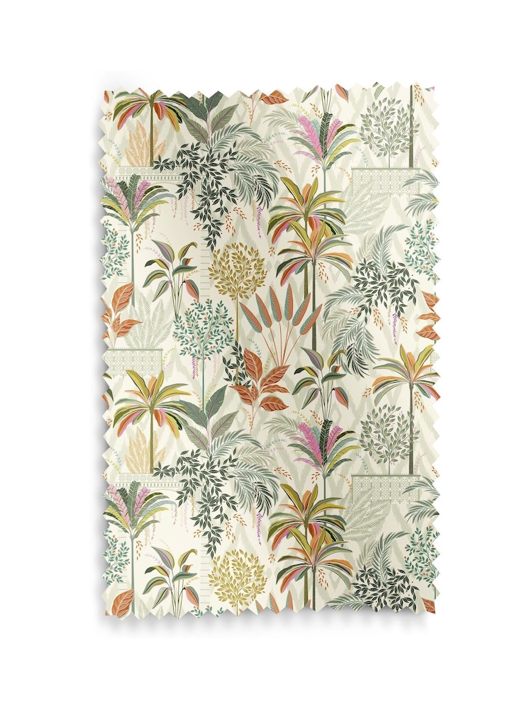 Sara Miller Light Stone Natural Palm Garden Made to Measure Roman Blind - Image 6 of 6
