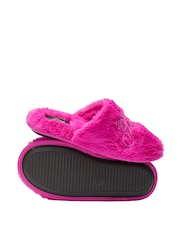 Victoria's Secret PINK Pink Fire Faux Fur Slippers - Image 2 of 2