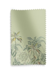 Sara Miller Soft Olive Green Palm Garden Border Made to Measure Roman Blind - Image 6 of 6