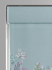 Sara Miller Dusky Blue Botanic Paradise Border Made to Measure Roman Blind - Image 3 of 6