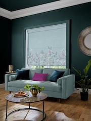 Sara Miller Dusky Blue Botanic Paradise Border Made to Measure Roman Blind - Image 5 of 6