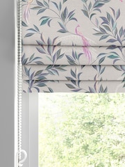 Sara Miller Warm Grey Ornamental Peacock Made to Measure Roman Blind - Image 2 of 6