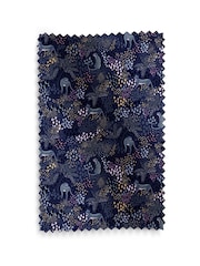Sara Miller Midnight Blue Faux Silk Leopard Made to Measure Roman Blind - Image 6 of 6