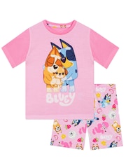 Bluey Pink Character Bingo Short Pyjamas 2 Pack - Image 6 of 11