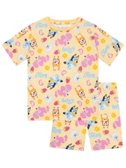 Bluey Pink Character Bingo Short Pyjamas 2 Pack - Image 7 of 11