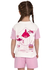 Character Pink PAW Patrol Skye 100% Cotton T-Shirt And Shorts Set - Image 5 of 12