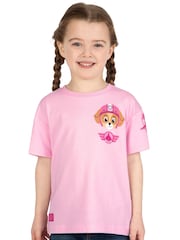 Character Pink PAW Patrol Skye Air Crew 100% Cotton T-Shirt - Image 1 of 12