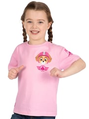 Character Pink PAW Patrol Skye Air Crew 100% Cotton T-Shirt - Image 3 of 12