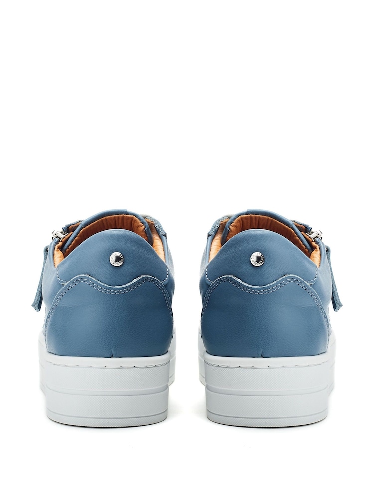 Moda In Pelle Abbiy Chunky Slab Sole Side Zip Lace Up Trainers - Image 4 of 4