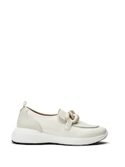 Blanco - Moda in Pelle Basil Sporty Sole Chain Shoes - Imagen 1 de 4