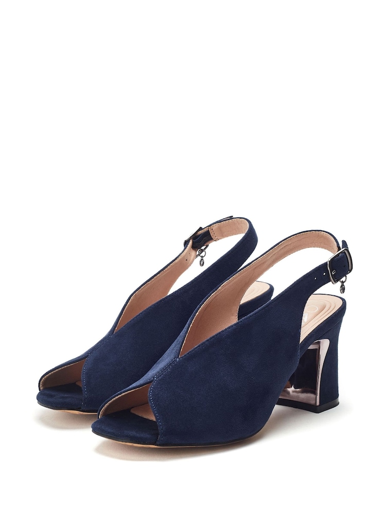 Moda in Pelle Love High Vamp Comfort Sandals with Swoosh Heels - Image 2 of 4