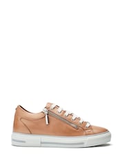 Moda in Pelle BRAMLEIGH HIDDEN WEDGE LEATHER TRAINER WITH SIDE ZIP DETAIL - Image 1 of 4