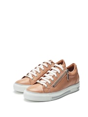 Moda in Pelle BRAMLEIGH HIDDEN WEDGE LEATHER TRAINER WITH SIDE ZIP DETAIL - Image 2 of 4