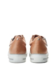 Moda in Pelle BRAMLEIGH HIDDEN WEDGE LEATHER TRAINER WITH SIDE ZIP DETAIL - Image 3 of 4